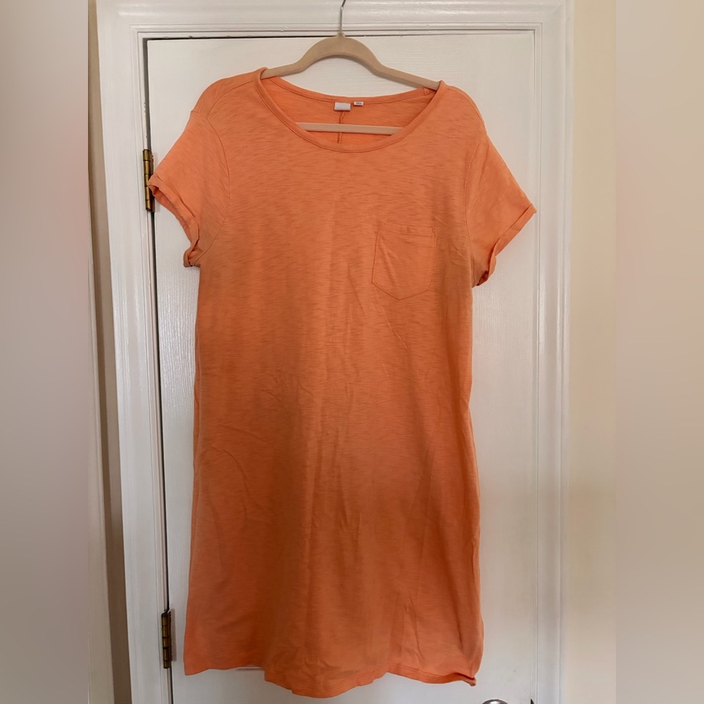 GAP Orange Short Sleeve Women's Tee Shirt Dress